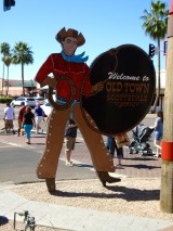 You gotta like your Old West kitsch here in Old Towson Scottsdale. A cowboy welcome partner!