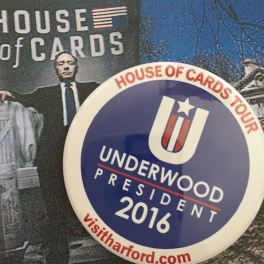 Pick up a button along with the House of Cards self-guided tour and you'll be ready for the next presidential election.
