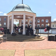 A local church group performs in the town square in Front Royal.