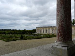 The view from the arcade at the Grand Trianon, home to both Louis XIV and Napoleon.