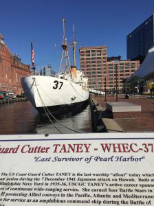 The Coast Guard Cutter Taney, which witnessed the attack on Pearl Harbor, is one of the historic ships you'll see as you walk. They're open for visits, too.